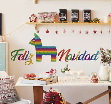 Pegatinas de navidad Piñata Feliz Navidad - TenVinilo