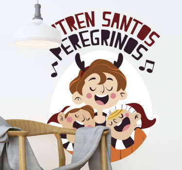 Pegatinas de navidad Posadas Villancico Navidad - TenVinilo