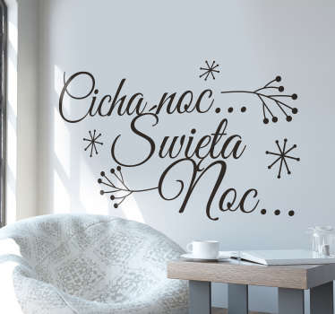 Naklejka świąteczna Cicha noc - TenStickers