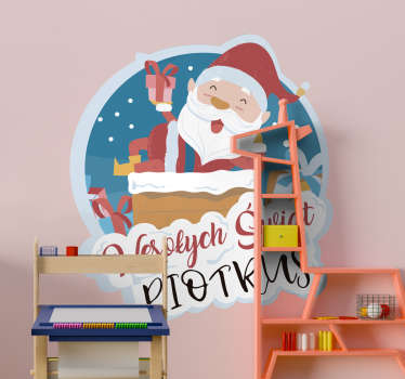 Naklejka Wesołych Świąt z imieniem - TenStickers