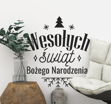 Naklejka Wesołych świąt Bożego Narodzenia - TenStickers