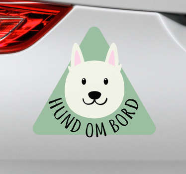 Hund på bord dyret klistremerke - Tenstickers