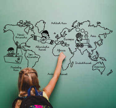 Enkel klode klistremerke for verdenskart - Tenstickers