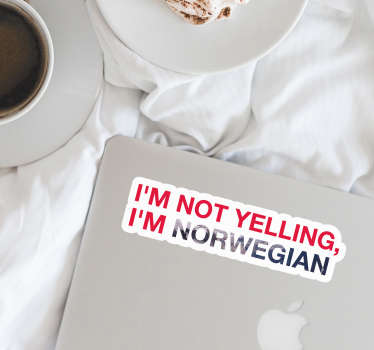 Norsk taletekst klistremerke - Tenstickers