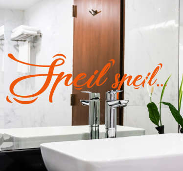 Speil tekst klistremerke til hjemmet - Tenstickers