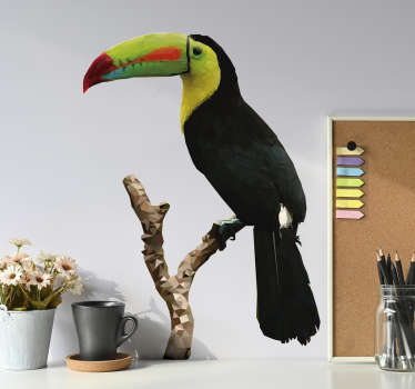 Toucan drawing bird wall sticker - TenStickers