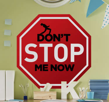 Freddie Mercurie Don't stop pop music decal - TenStickers