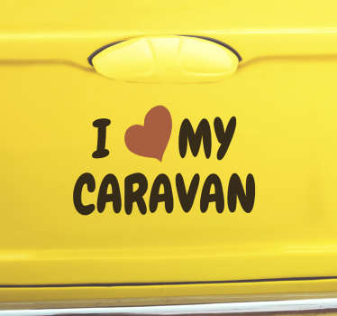 I Love Caravanas Vehicle Sticker - TenStickers