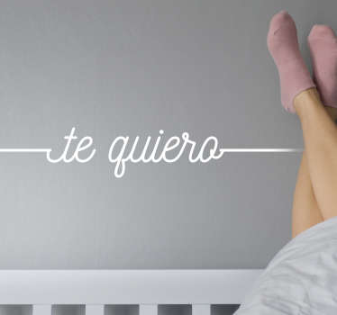 Sticker de amor línea te quiero - TenVinilo