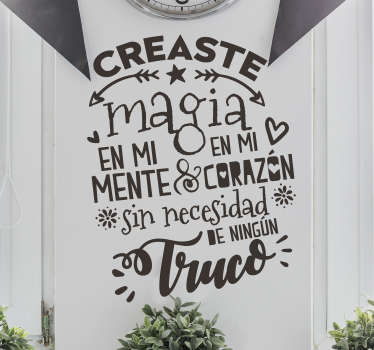 Sticker de amor Magia en mi corazón - TenVinilo