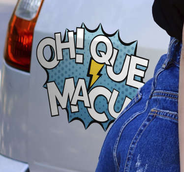 Pegatina para coche exterior Barcelona oh que macu - TenVinilo