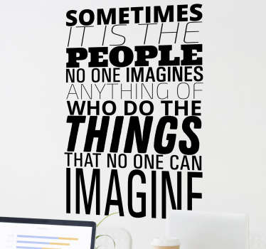 Moivational Alun Turning quote sticker - TenStickers