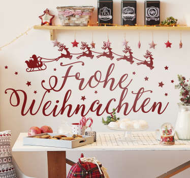 Weihnachtsaufkleber "Frohe Weihnachten" - TenStickers