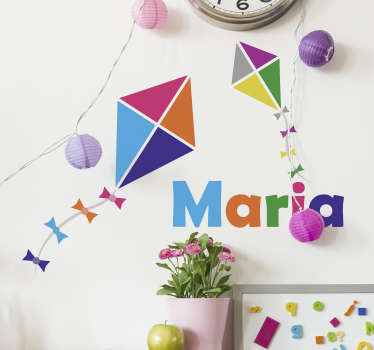 Pegatina juguete cometas coloridas - TenVinilo