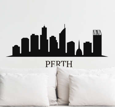 Perth skyline living room wall sticker - TenStickers