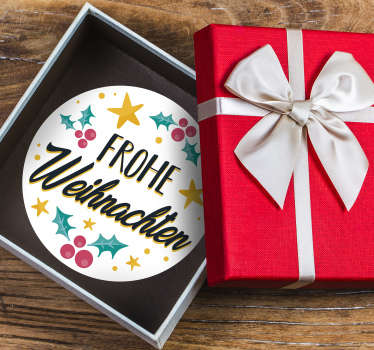 Süßer Weihnachtsaufkleber für Geschenke - TenStickers