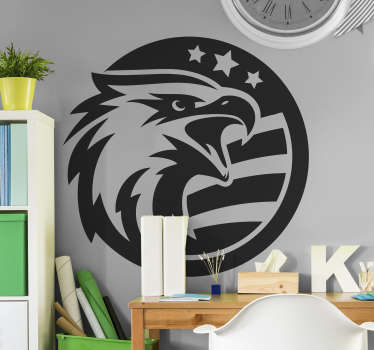American Eagle bird wall sticker - TenStickers