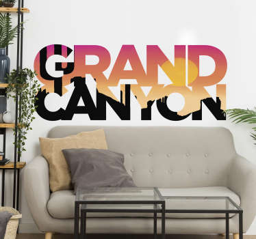 Grand Canyon lettering location sticker - TenStickers