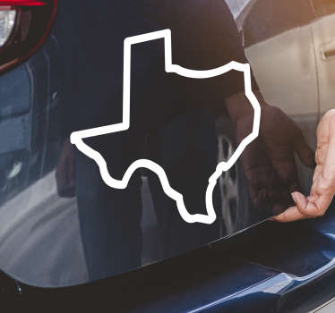 Texas outline car decal - TenStickers