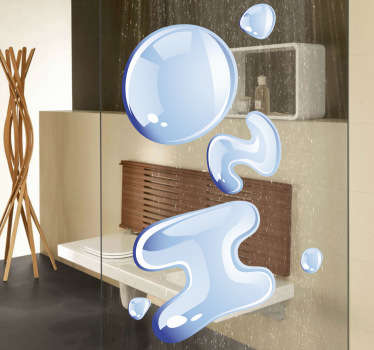 Sticker décoratif texte H2O - TenStickers