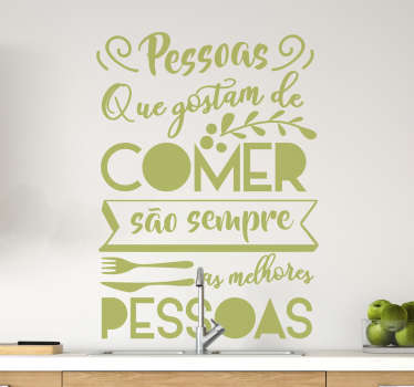 Autocolantes para cozinha As Melhores Pessoas - TenStickers