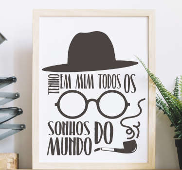 Autocolantes textos Citação Fernando Pessoa - TenStickers