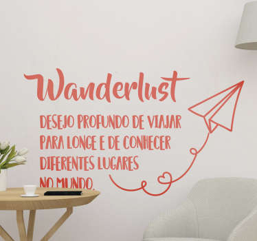 Vinil de outros textos Definição Wanderlust - TenStickers