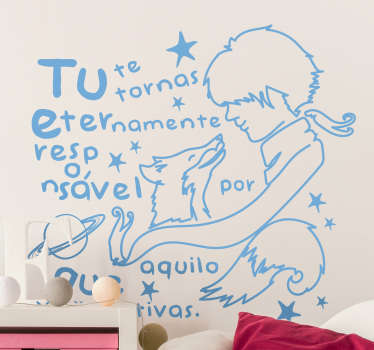 Vinil infantil Frase famosa do Principezinho - TenStickers