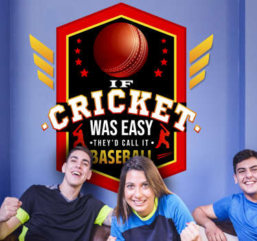 Cricket baseball  wall sticker - TenStickers