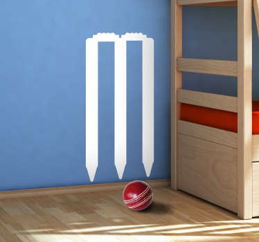 Cricket sport post wall sticker - TenStickers