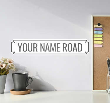Customisable UK street sign wall sticker - TenStickers