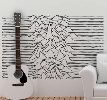 This cool music wall sticker is perfect for your living room or bedroom with the black and white design, remembering of contour lines.