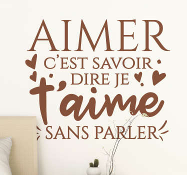 Sticker citation Amour mots jolies - TenStickers