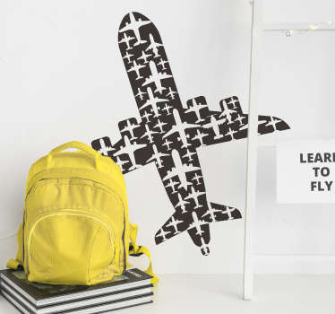 Naljepnica zida u obliku aviona - TenStickers