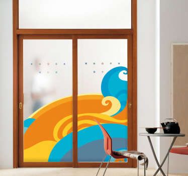 Adesivo decorativo para janelas de ondas - TenStickers