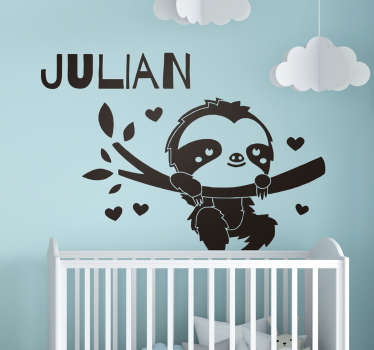 Sticker Animal Jungle  la paresse - TenStickers