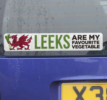Leek Wales window car Sticker - TenStickers