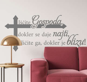 Najden citat iz biblije in nalepka ob steni - TenStickers