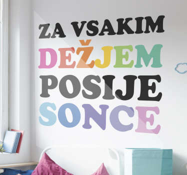 Znani slovenski pregovor priljubljen izrek decal - TenStickers