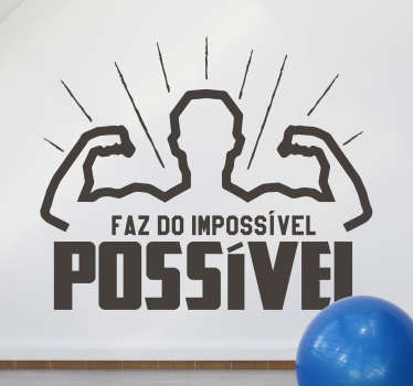 Vinil textos Frase motivacional para ginásio - TenStickers