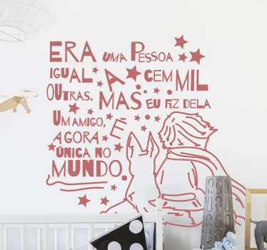 Vinil texto Frase de amizade do Principezinho - TenStickers