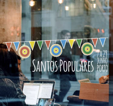 Vinil festivo Santos Populares Personalizável - TenStickers