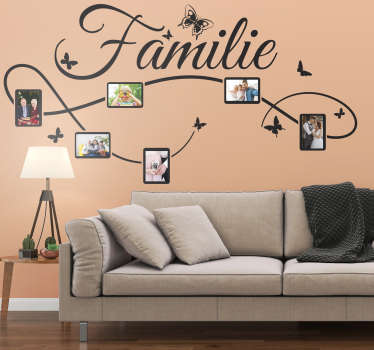 Familie hjem tekst væg klistermærke - TenStickers