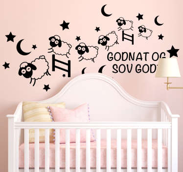 Godnat gård dyr væg klistermærke - TenStickers