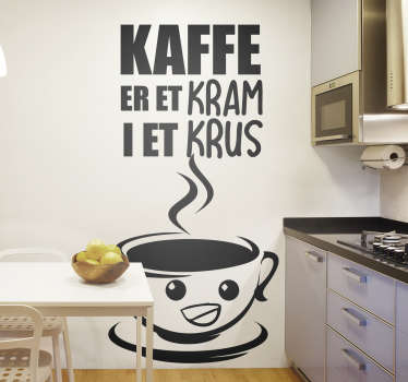 Kaffedrikke køkkenklistermærke - TenStickers