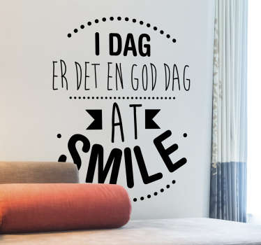 Smil motiverende vægklistermærke - TenStickers