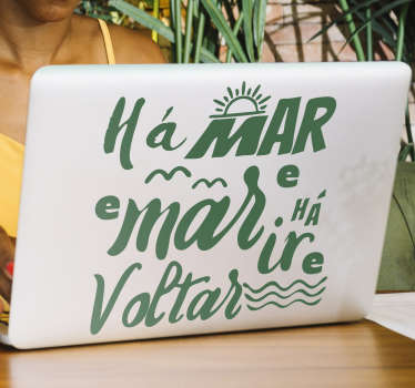 Vinil textos Provébio Português Sobre o Mar - TenStickers