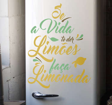 Vinil de outros textos Se a vida te der limões - TenStickers