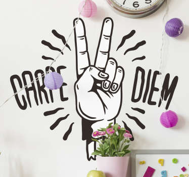 Splendido sticker con scritta carpe diem - TenStickers