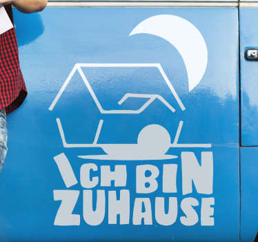 Ich bin zu hause text wandaufkleber - TenStickers